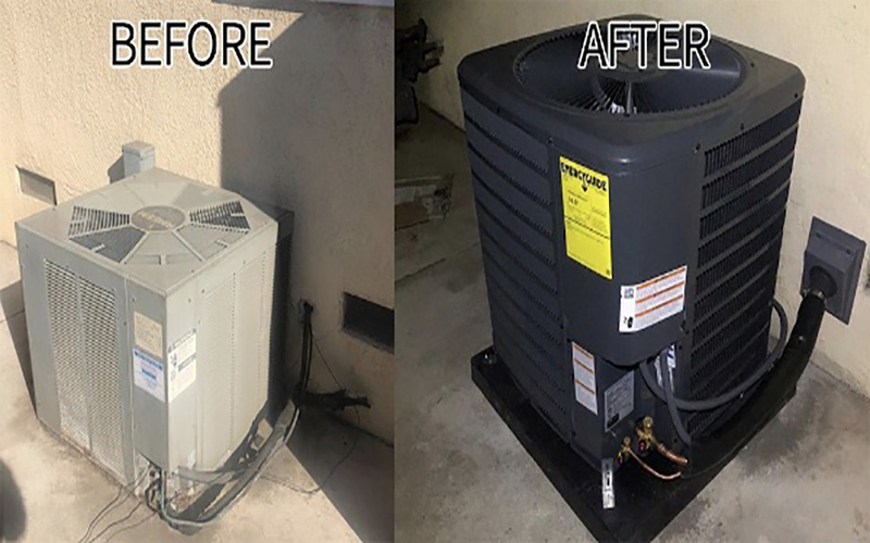 ac before and after replacement