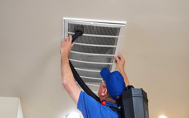 technician clean vent