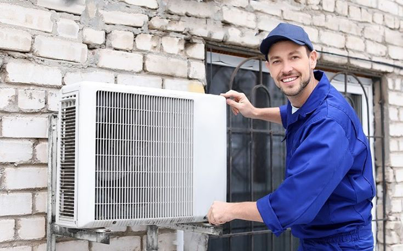 Technician with ac